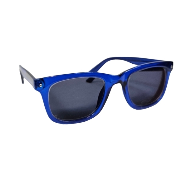 Unbranded Translucent Blue Plastic Frame Horn Rimmed Prescription Eye Glass Kids - Picture 1 of 7